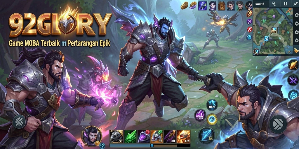Tampilan seru gameplay 92GLORY dalam pertarungan tim.