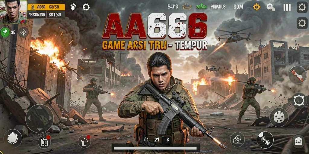 Gameplay seru dalam AA666 dengan aksi tembak menembak TPS.