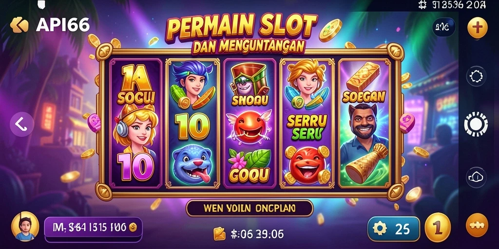 Tampilan menarik dari gameplay API66 yang penuh warna.