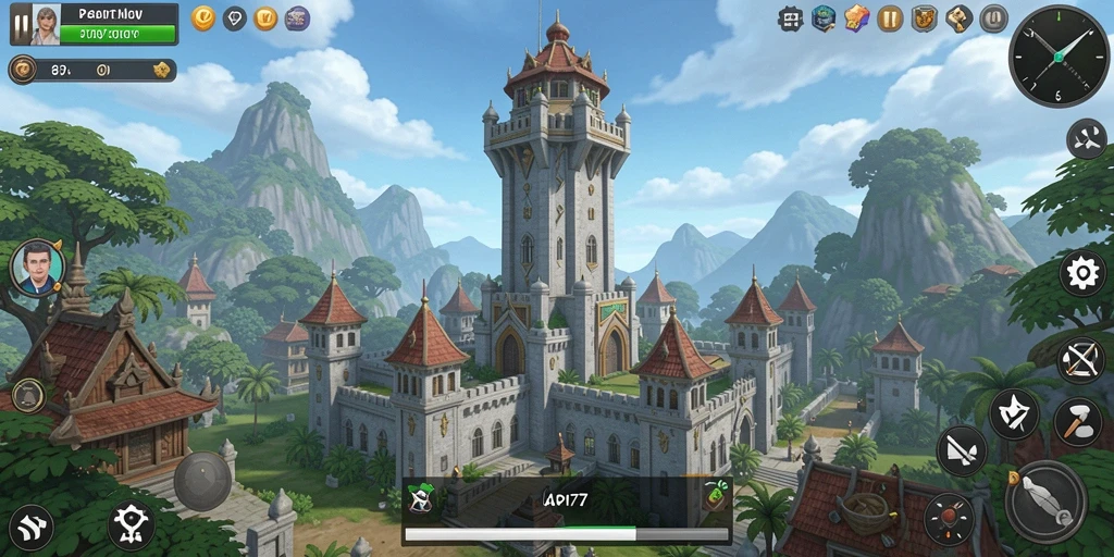 Screenshot gameplay menara pertahanan yang menarik dan strategis.