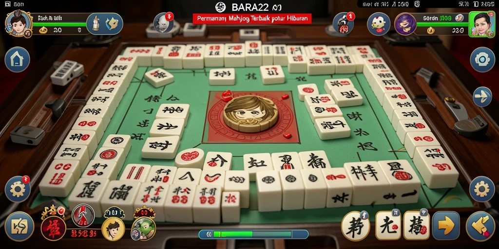 Tampilan gameplay BARA22 yang menarik saat bermain Mahjong.