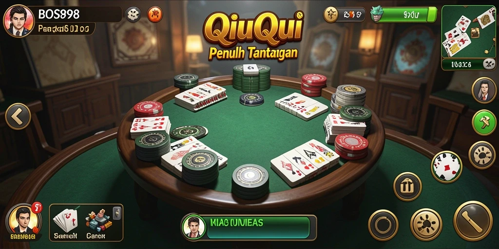 Gameplay seru QiuQiu di BOS898 dengan teman-teman.
