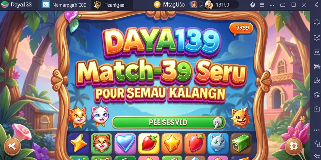 Tampilan seru gameplay <strong>DAYA138</strong> dalam aksi Match-3.