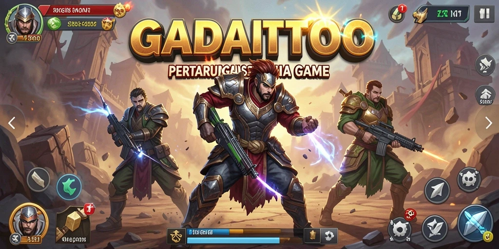 Tampilan gameplay GADAITOTO yang seru dan menegangkan di arena pertarungan.