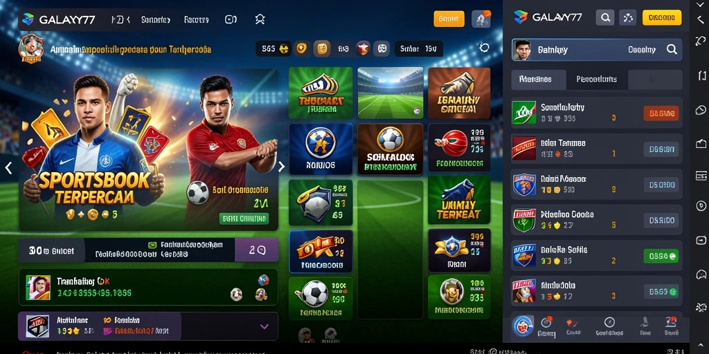 Screenshot gameplay Sportsbook GALAXY77 dengan tampilan interface menarik.