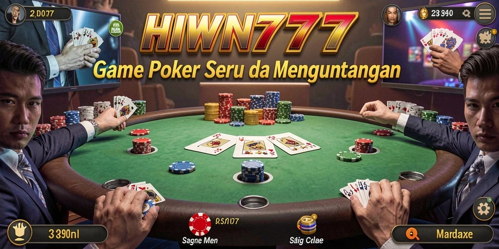 Gameplay Poker seru dalam HIWIN777 yang menantang.