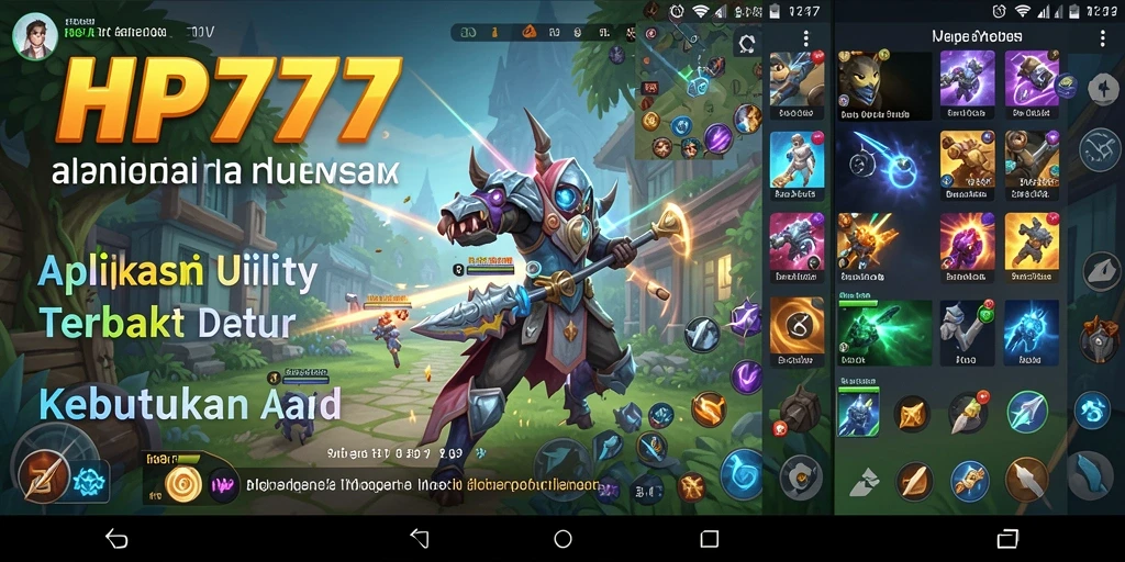 Screenshot HP777 menampilkan tampilan antarmuka aplikasi Utility yang intuitif.