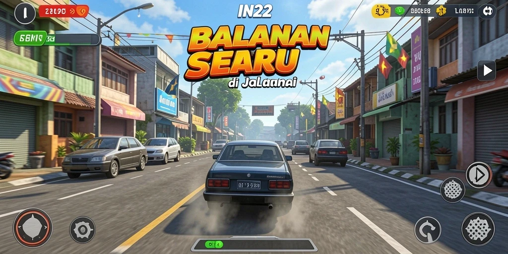 Gameplay balapan seru di IN22 dengan grafis realistis.