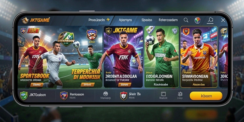 Tampilan gameplay sportsbook JKTGAME dengan taruhan langsung.