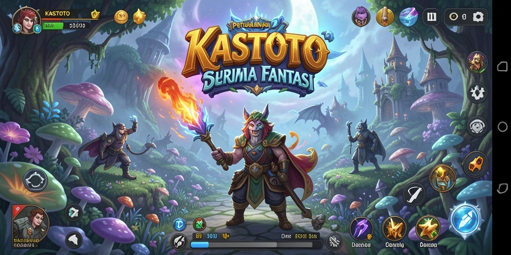 Tampilan gameplay <strong>KASTOTO</strong> yang mendebarkan di dunia fantasi.