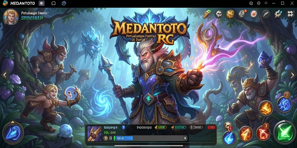 Tampilan gameplay <strong>MEDANTOTO</strong> yang memukau dan penuh aksi RPG.
