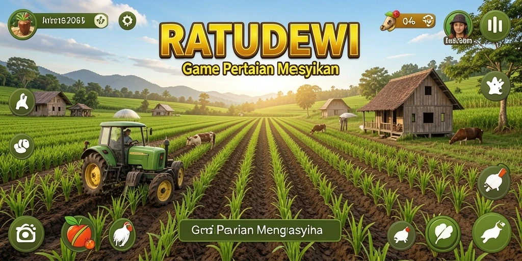Tangkapan layar RATUDEWI menampilkan gameplay pertanian yang menakjubkan.