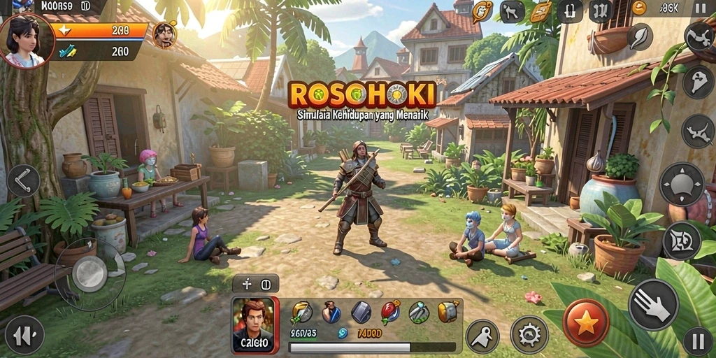 Tampilan screenshot dari gameplay ROSOHOKI yang memukau.