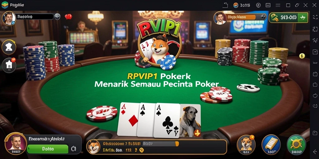 Tampilan gameplay RPVIP1 yang mendebarkan saat bermain Poker.