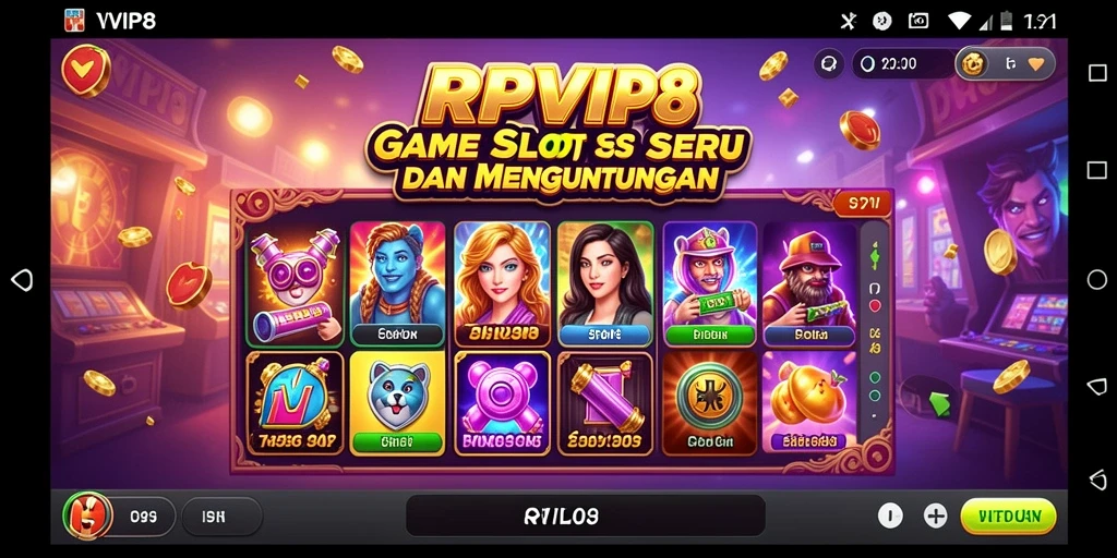 Screenshot RPVIP8 memperlihatkan suasana permainan slot yang menarik dan penuh warna.
