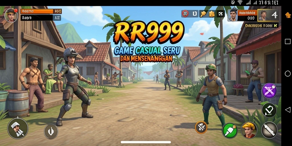 Screenshot gameplay RR999 yang penuh warna dan mengasyikkan.