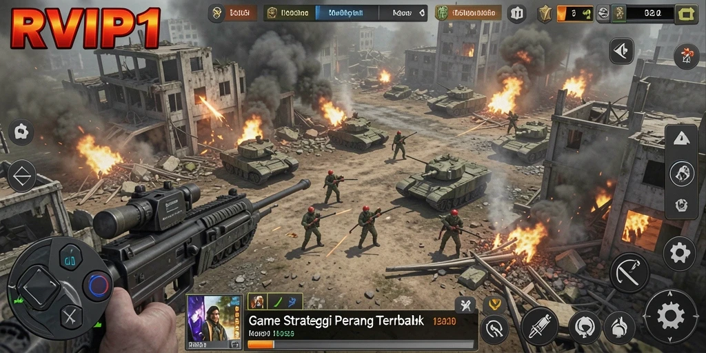 Tampilan menarik dari pertempuran strategi dalam RVIP1.