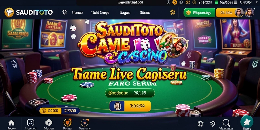 Tampilan gameplay Live Casino yang mendebarkan di SAUDITOTO.