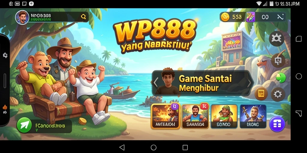 Tampilan gameplay WP888 yang menyenangkan dan penuh warna.
