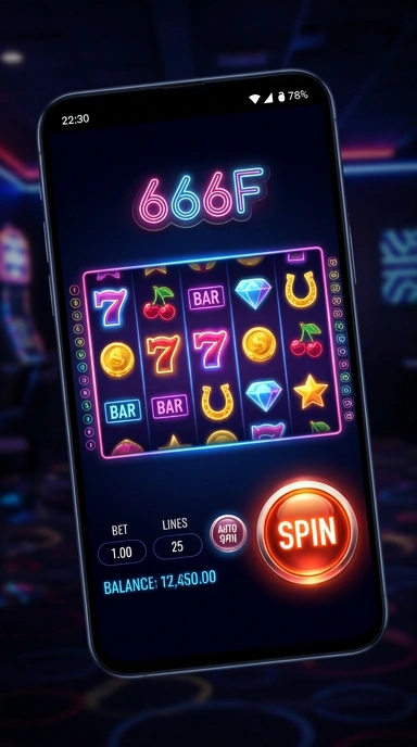 Tampilan antarmuka pengguna aplikasi 666f yang sederhana dan menarik.